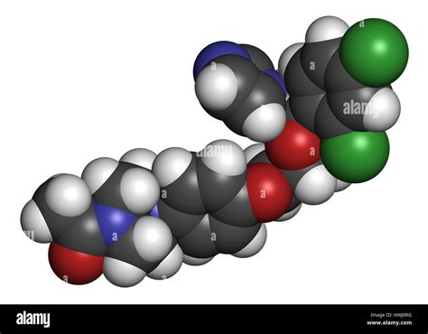 Ketoconazole Antifungal Drug Molecule 3D Rendering Atoms Are