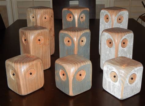 Rustic Owls Home Or Garden Decor Sets Of 3 Reclaimed 4x4 Post Wood Etsy