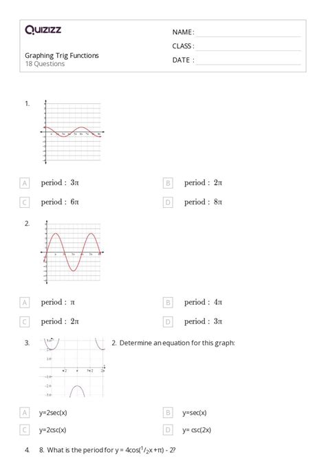 50 Graph Sine Functions Worksheets For 12th Grade On Quizizz Free