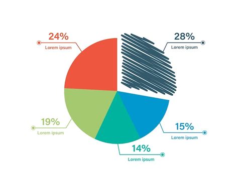 Premium Vector Pie Chart Infographic Element On Background Vector