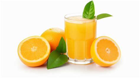 Premium Ai Image Glass Of Sicilian Orange Juice Isolated On White