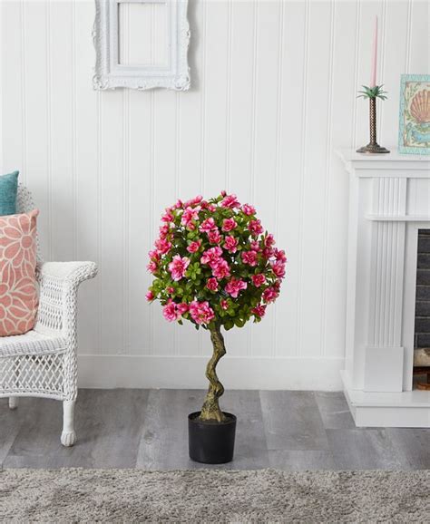 Nearly Natural 3 Azalea Artificial Topiary Tree Macys