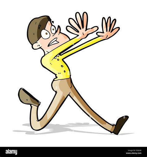 Cartoon Man Running Away Stock Vector Image And Art Alamy