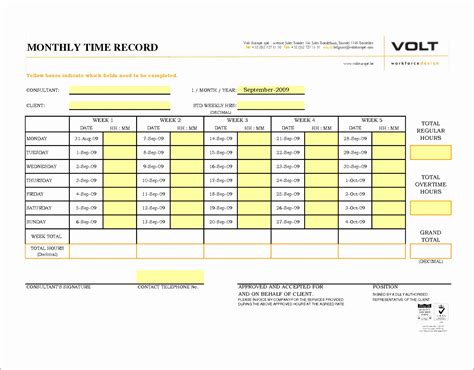 11 Timesheet Template for Excel - Excel Templates