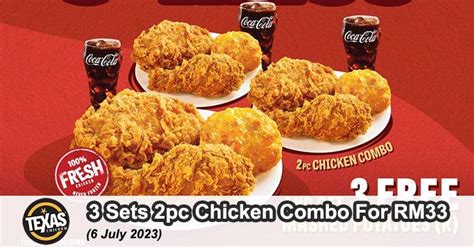 Texas Chicken International Fried Chicken Day 3 Sets 2pc Chicken Combo For Rm33 Promotion 6 Jul