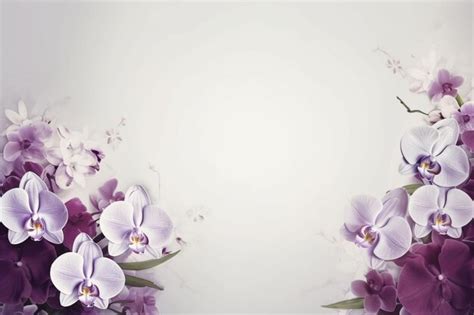 Un Fondo Floral Rosa Y Morado Con Flores Y Hojas Moradas Foto Premium