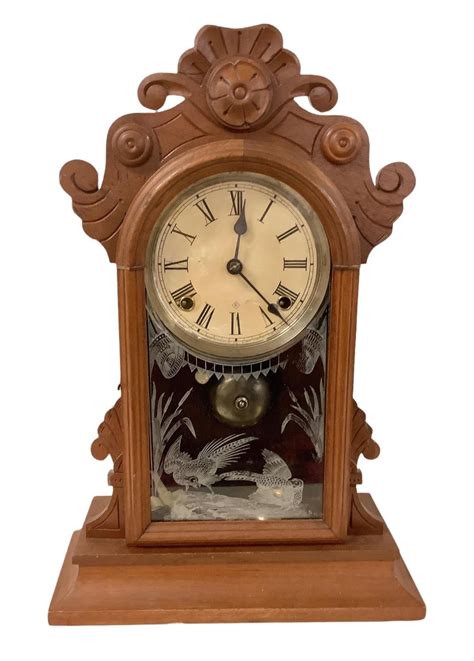 Lot Antique Gilbert Victorian Eastland Style Mantle Clock 125” X 19