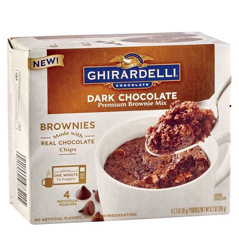 Ghirardelli Dark Chocolate Premium Mug Brownie Mix Shop Baking Mixes