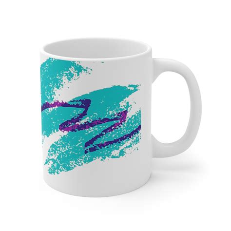 90s Jazz Design Pattern Solo Paper Cup Nostalgia Ceramic Mug 11oz Etsy