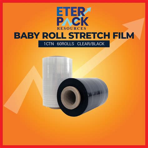 Baby Roll Stretch Film Mm Clear Black Ctn Rolls Shopee