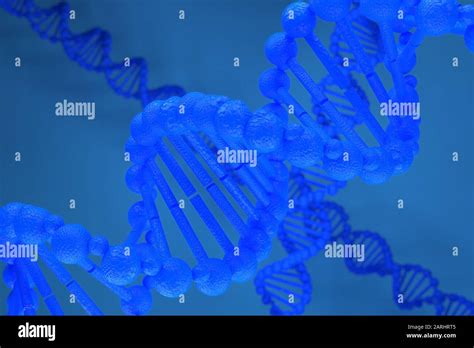 D Rendering Of Dna Deoxyribonucleic Acid Structure D Illustration