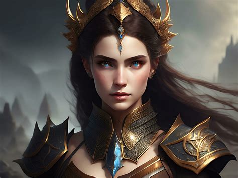 An Attractive Woman Perfect Face Epic Fantasy Art Super Highly