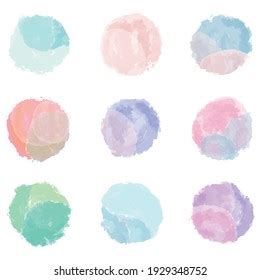 Vector Set Rainbow Watercolor Circles Stock Vector Royalty Free