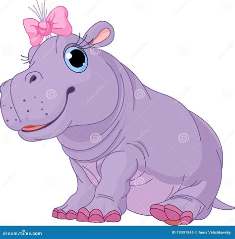 Cartoon Baby Hippo Girl | CartoonDealer.com #19391545