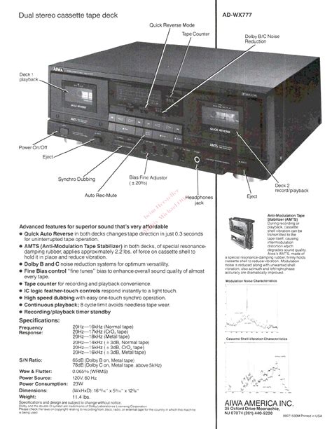 Aiwa Ad Wx Us