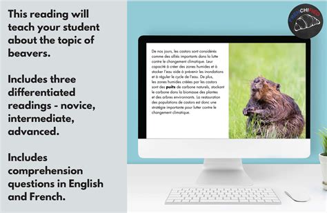 French Reading Comprehension Beavers Google Slides Version