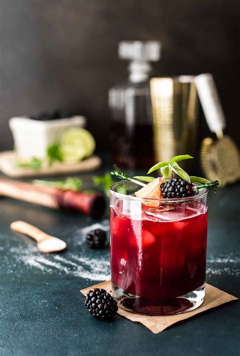 Minute Blackberry Bourbon Smash No Simple Syrup Renee Nicole S