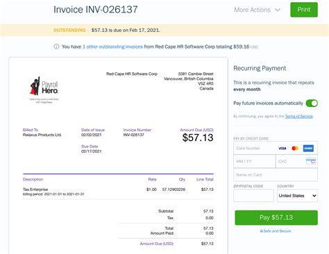 How To Pay An Invoice By Credit Card PayrollHero Support