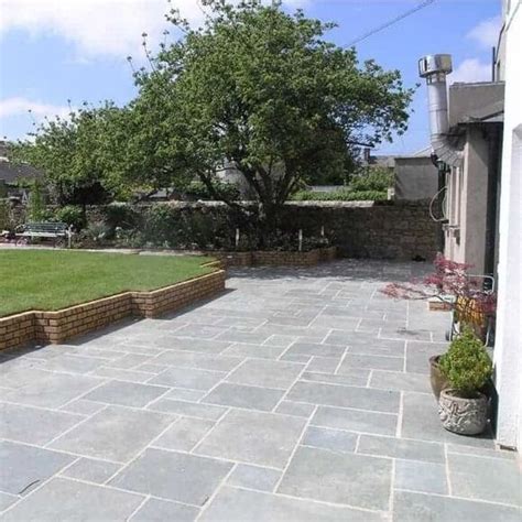 Kota Blue Natural Finish Indian Limestone Patio Paving Slabs Pave Direct