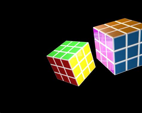 Colorful Illustration Cube Glass Pattern Toy Rubiks Cube Font