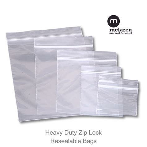 heavy duty zip lock resealable bags pcs mm  mm