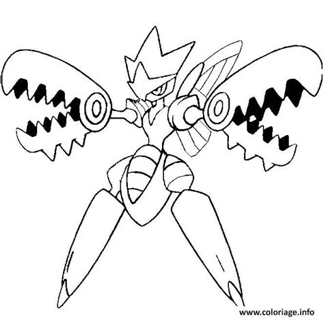 Coloriage Pokemon Mega Evolution Cizayox Jecolorie