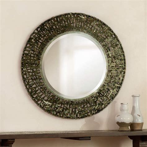 Uttermost Woven Metal 36 Round Wall Mirror J6396 Lamps Plus