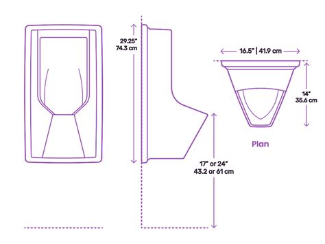 Urinals Dimensions & Drawings | Dimensions.com