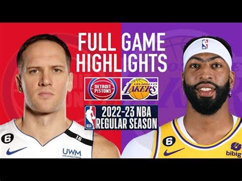 Los Angeles Lakers Vs Detroit Pistons Full Game Highlights November