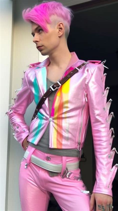 A Skinny Feminine Man Bound In A Unicorn Leather Bel OpenArt