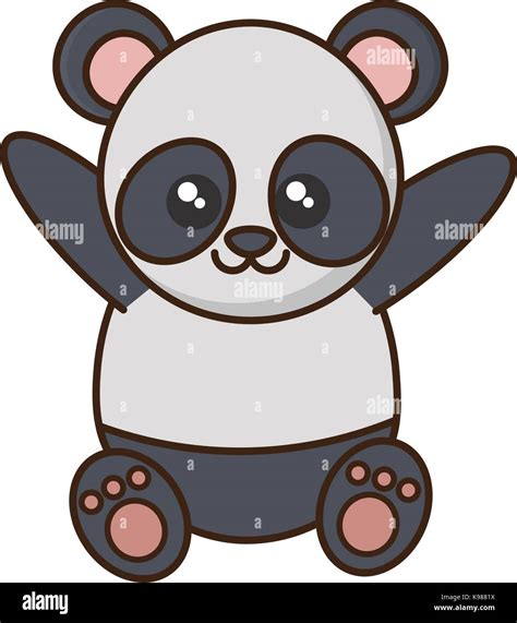 Cute Panda Bear Icon Stock Vector Image And Art Alamy