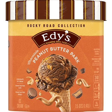 Edys Dreyers Rocky Road Collection Chocolate Peanut Butter Park Ice