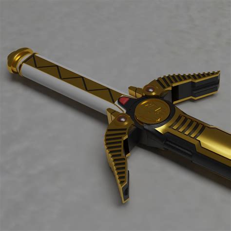 Power Rangers Inspired Lost Galaxy Quasar Saber and Sheath 3D model 3D printable | CGTrader