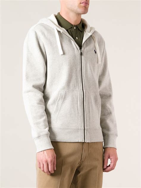 Lyst Polo Ralph Lauren Zip Up Hoodie In Gray For Men