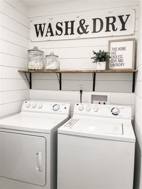 Farmhouse Shiplap Laundry Room In 2020 Laundry Room Wall Decor Room