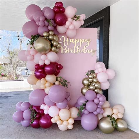 Amazon Dusty Purple Balloon Garland Arch Kit 150pcs Pink Purple