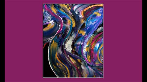 8161 Dancing Water Swipe Contemporary Art Fluid Acrylics 7 04