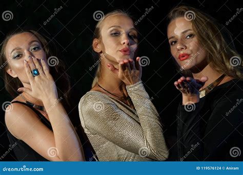 Girls Sending Air Kisses Stock Photo Image Of Erotic 119576124