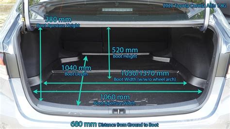 Common Toyota Corolla Trunk Dimensions Automobile Directory