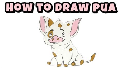 How To Draw Pua From Moana Follow Watch And Create Pet Pot Bellied