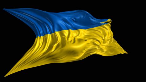 flag ukraine beautiful 3d animation alpha Stock Footage Video (100% ...