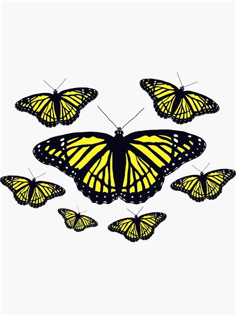 Yellow Butterfly Sticker Pack Sticker By Felicitysibold Redbubble