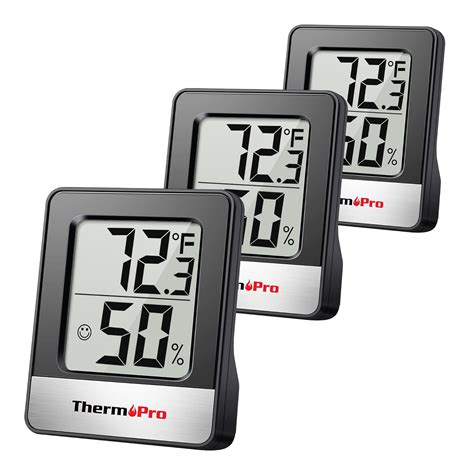 ThermoPro TP49 3 piezas higrómetro digital para interiores termómetro