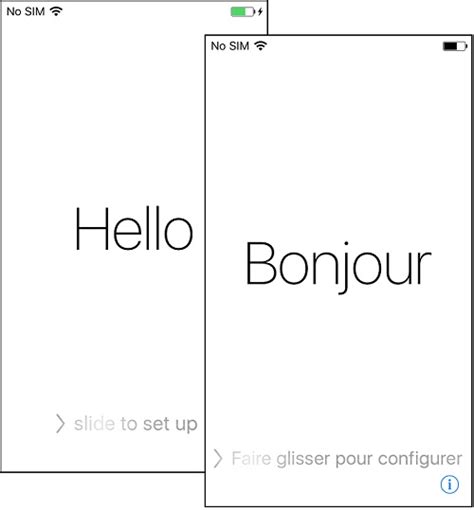 Hello Screen On Apple Iphone