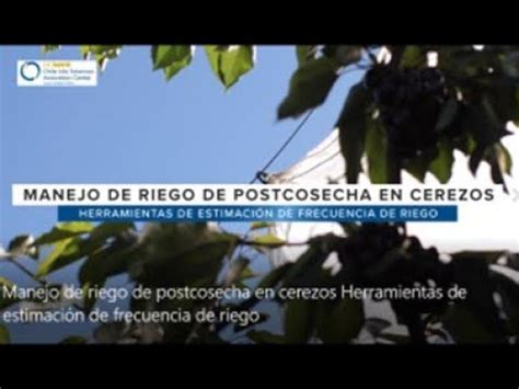 Manejo de riego de postcosecha en cerezos Herramientas de estimación de