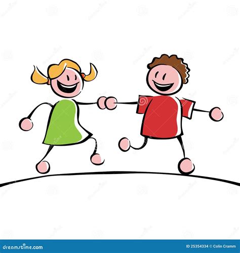 Two Kids Holding Hands Stock Images Image 25354334