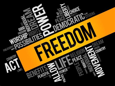 Freedom Word Cloud Collage Stock Illustration Illustration Of Politics