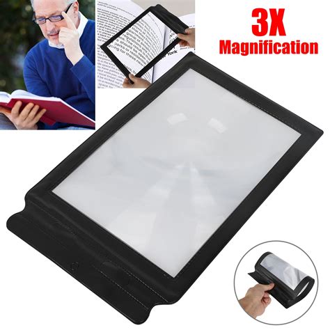 A4 Full Page Large Magnifying Sheet Clear Magnifying Glass Reading Aid Lens Fresnel T For