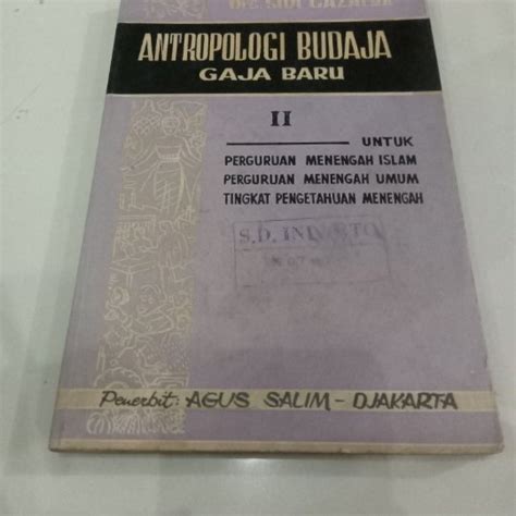 Jual Buku Lawas Antropogi Budaja Gaja Baru Oleh Drs Sidi Gazalba Di