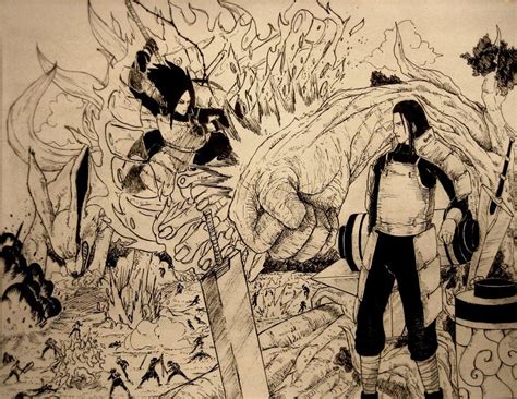 Madara Uchiha Vs Hashirama Senju Drawing